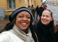 Geydis Fundora (vas.) tutustui Suomeen tutkija Eija Rannan emännöimänä.